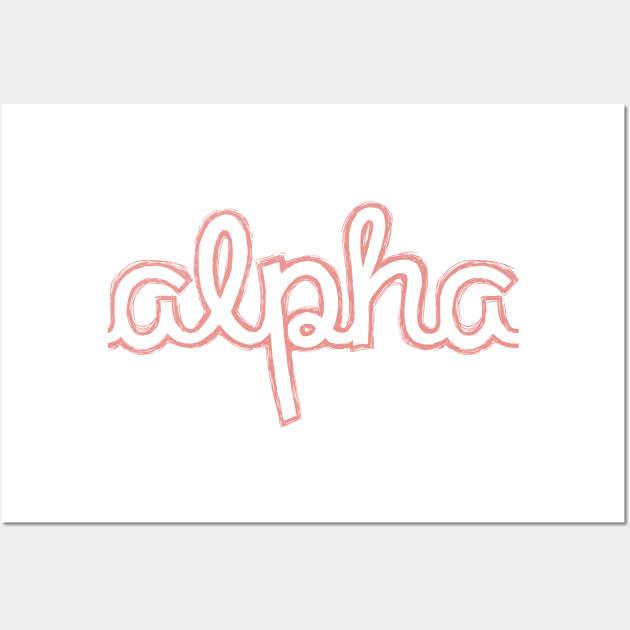 Alpha Cursive Letter Wall Art by Rosemogo